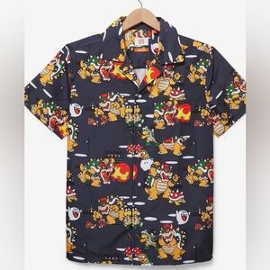 Opposuits Nintendo Super Mario Bros.
Bowser Allover Print Woven Button-Up Sz Xs